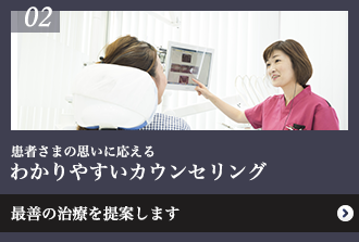 患者さまの思いに応えるわかりやすいカウンセリング